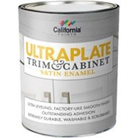 California Paints 52911-4-E Cabinet/Door and Trim Paint, Water Base, Satin Sheen, White, 1 qt, Can