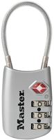 Master Lock 4688D Luggage Lock, 1/8 in Dia Shackle, 1-1/2 in H Shackle, Steel Shackle, Metal Body, 1-3/16 in W Body