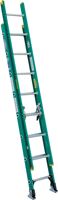 Werner D5916-2 Extension Ladder, 16 ft H Reach, 225 lb, Fiberglass