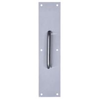 Tell Manufacturing DT100067 Door Pull Plate, 3-1/2 in W, Stainless Steel, Satin
