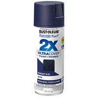 Rust-Oleum Painters Touch 2X Ultra Cover 334091 Spray Paint, Satin, Midnight Blue, 12 oz, Aerosol Can