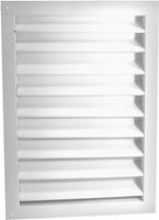 Master Flow DA1424W Dual Louver, 26-3/8 in L, 16-1/2 in W, Aluminum, White