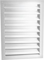 Master Flow DA2430W Dual Louver, 32-1/4 in L, 26-1/2 in W, Aluminum, White