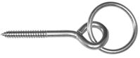 Campbell T7663550 Hitch Ring with Screw Eye Bolt, Steel, Zinc, Pack of 5