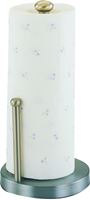 Simple Spaces L1070-26-02-M Paper Towel Holder, 3/4 in Dia Rod, 12 in L Rod, Satin Nickel