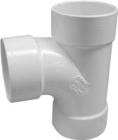 Canplas 414124BC Sanitary Pipe Tee, 4 in, Hub, PVC, White