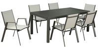 Pacific Casual LLC 223-MM19-185-7D Key Largo Sling Dining Set, 7 Pc