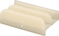 Prime-Line M 6219 Shower Door Bottom Guide Assembly, Plastic, White, For: Framed Tub Enclosure Doors