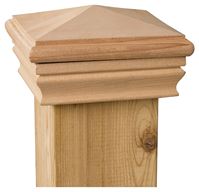 Maine Ornamental 72890 Post Cap, 4 in L, 4 in W, Cedar