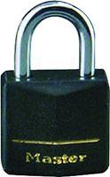 Master Lock 131Q Padlock, Keyed Alike Key, 3/16 in Dia Shackle, Steel Shackle, Brass Body, 1-3/16 in W Body