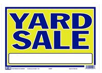 Hy-Ko 22407 Neon Sign, YARD SALE, Blue Legend, Yellow Background, Plastic, 9 in H x 13 in W Dimensions, Pack of 10