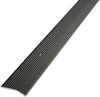 M-D 43856 Carpet Trim, 72 in L, 1-3/8 in W, Fluted Surface, Aluminum, Pewter