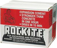 Rockite 10025 Expansion Cement, Powder, White, 25 lb Box