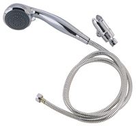 Boston Harbor Hand-Held Shower Head, 1.75 (6.6) 80 gpm (L/MIN) psi, 1/2-14 NPT Connection, Threaded, PVC, Chrome