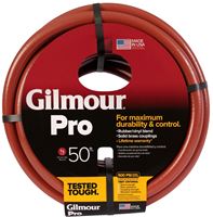 Gilmour 840501-1001 Professional Commercial Hose, 3/4 in, 50 ft L, Coupling, Rubber/Vinyl, Red