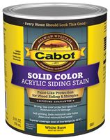 Cabot 140.0000801.005 Solid Stain, Natural Flat, Liquid, 1 qt, Can