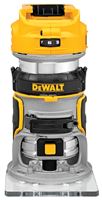 DeWALT DCW600B Router, 20 V, 5 Ah, 25,500 rpm Load, Includes: Fixed Base, Instruction Manual, Router Motor, Wrench