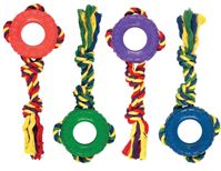 Chomper CTZ100M Dog Toy, M, Tredz Rope, Cotton/Rubber, Assorted