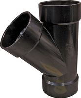 Canplas 102302LBC Pipe Wye, 2 in, Hub, ABS, Black