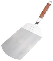 Omaha Pizza Spatula, 9-1/2 in W Blade, 1.0 mm Gauge, Stainless Steel Blade, Stainless Steel, Wood Handle