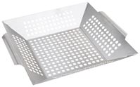 Omaha Grilling Basket, 13-7/8 in L, Stainless Steel, Stainless Steel, Pack of 6