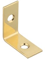 National Hardware V1875 Series N213-389 Corner Brace, 1 in L, Brass, Solid Brass