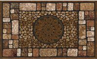 Apache Mills Masterpiece AP756-1029F Door Mat, 30 in L, 18 in W, Notre Dame Pattern, Fiber Surface, Brown