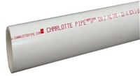 Charlotte Pipe PVC 07112 0800 Pipe, 1-1/2 in, 20 ft L, SCH 40 Schedule, PVC, White