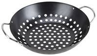 Omaha Non-Stick Grill Basket, 13-1/2 in L, Steel, Black, Build-in Handle, Pack of 6