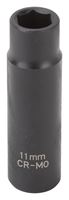 Vulcan Deep Impact Socket, 11 mm Socket, Black Phosphate