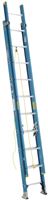 Werner D6020-2 Extension Ladder, 19 ft H Reach, 250 lb, Fiberglass