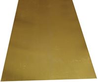 K & S 251 Decorative Metal Sheet, 30 ga Thick Material, 4 in W, 10 in L, Brass, Pack of 6