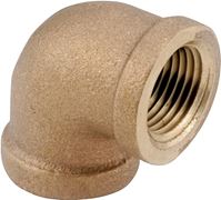 Anderson Metals 738100-16 Pipe Elbow, 1 in, FIP, 90 deg Angle, Brass, Rough, 200 psi Pressure