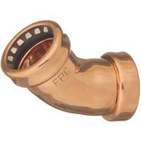 EPC 906 Series 10170760 Pipe Elbow, 1/2 in, 45 deg Angle, Copper, 200 psi Pressure