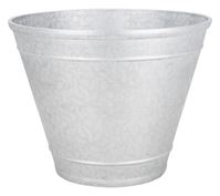 Landscapers Select PT-S120 Planter, 17-3/4 in Dia, 13-1/2 in H, Round, High-Density Resin, Metallic, Metallic, Pack of 6