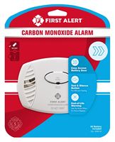 First Alert 1039718 Carbon Monoxide Alarm, 85 dB, Alarm: Audio, Electrochemical Sensor, White