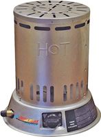 Dura Heat LPC25 Convection Heater, Liquid Propane, 15000 to 25000 Btu, 600 sq-ft Heating Area, Silver