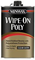 Minwax 40910000 Wipe-On Polyurethane, Liquid, Clear, 1 pt, Can