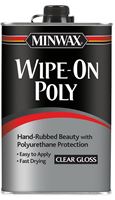 Minwax 40900000 Wipe-On Polyurethane, Gloss, Liquid, Clear, 1 pt, Can