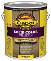 Cabot 140.0001601.007 Solid Stain, Opaque, White, Liquid, 1 gal, Pack of 4