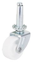 ProSource JC-B07-PS Swivel Caster, 1-1/4 in Dia Wheel, 1-1/4 in W Wheel, White, 40 lb, Steel Housing Material