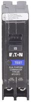 Eaton BRP115DF Circuit Breaker, AFCI, BR, GFCI, 15 A, 1-Pole, 120 VAC, Plug