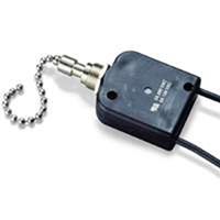 Gardner Bender GSW-35 Pull Chain Switch, 1-Pole, 125/250 VAC, 6 A, Silver, Nickel Brass