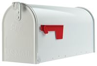 Gibraltar Mailboxes Elite Series E1100W00 Mailbox, 800 cu-in Capacity, Galvanized Steel, Powder-Coated, 6.9 in W, White