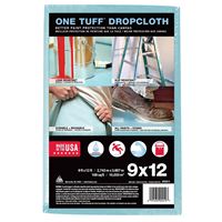 Trimaco ONE TUFF 90099 Drop Cloth, 15 ft L, 4 ft W, Sontara Fabric, Blue