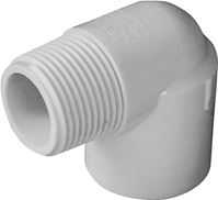 IPEX 435501 Street Pipe Elbow, 3/4 x 3/4 in, Slip x MPT, 90 deg Angle, PVC, White, SCH 40 Schedule