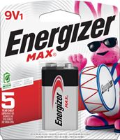 Energizer 522BP Battery, 9 V Battery, Alkaline, Manganese Dioxide, Zinc