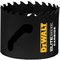 DeWALT ELITE Series DAH3212 Hole Saw, 2-1/2 in Dia, 1-3/4 in D Cutting, 1/2 in Arbor, 3 TPI, Carbide Cutting Edge