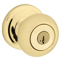 Kwikset Signature Series 740J3SMTCP Keyed Entry Knob, Metal, Polished Brass