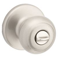 Kwikset 300CV-15 CP Privacy Door Knob, Satin Nickel